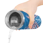 customized los angeles dodgers monogram burst blue white skinny tumbler best selling.webp