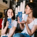 customized los angeles dodgers monogram burst blue white skinny tumbler best selling.webp