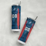 customized los angeles dodgers stacked diamond blue skinny tumbler best selling.webp