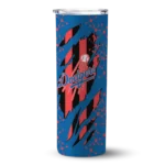 customized los angeles dodgers star pop blue black skinny tumbler best selling.webp