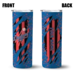 customized los angeles dodgers star pop blue black skinny tumbler best selling.webp