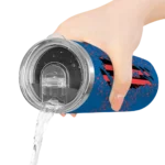 customized los angeles dodgers star pop blue black skinny tumbler best selling.webp