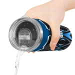 customized los angeles dodgers superman emblem blue black skinny tumbler best selling.webp