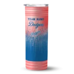 customized los angeles dodgers swirl texture blue skinny tumbler best selling.webp
