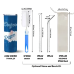 customized los angeles dodgers torn band blue white skinny tumbler best selling.webp