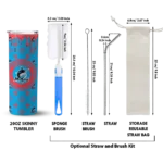 customized miami marlins camo streak blue skinny tumbler best selling.webp