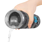 customized miami marlins chevron v blue gray skinny tumbler best selling.webp