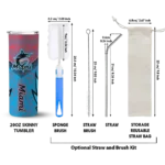 customized miami marlins spiral burst print blue skinny tumbler best selling.webp