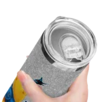 customized miami marlins winnie the pooh blue gray skinny tumbler best selling.webp