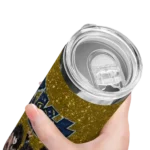 customized milwaukee brewers kiss band yellow skinny tumbler best selling 2.webp