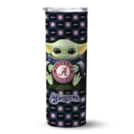 customized milwaukee brewers yoda cozy navy blue black skinny tumbler best selling.webp