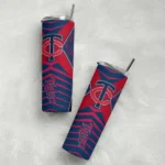 customized minnesota twins camo texture navy skinny tumbler best selling.webp