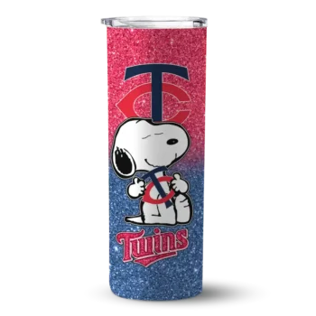 customized minnesota twins snoopy attitude navy skinny tumbler best selling.webp