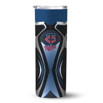 customized minnesota twins superman emblem navy black skinny tumbler best selling.webp