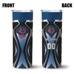 customized minnesota twins superman emblem navy black skinny tumbler best selling.webp