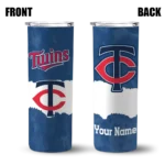 customized minnesota twins torn band navy white skinny tumbler best selling.webp