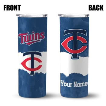customized minnesota twins torn band navy white skinny tumbler fashion forward.webp