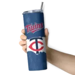 customized minnesota twins torn band navy white skinny tumbler best selling.webp