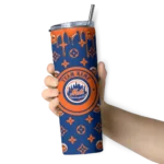 customized new york mets camo streak blue skinny tumbler best selling.webp