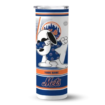 customized new york mets snoopy dog blue white skinny tumbler best selling.webp