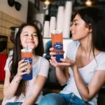 customized new york mets sparkle lips blue skinny tumbler best selling.webp