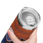 customized new york mets spiral burst print blue skinny tumbler best selling.webp