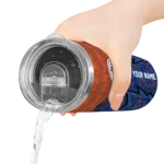 customized new york mets spiral burst print blue skinny tumbler best selling.webp