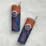 customized new york mets spiral burst print blue skinny tumbler best selling.webp