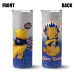 customized new york mets winnie the pooh blue gray skinny tumbler best selling.webp