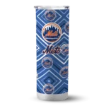 customized new york mets zipper leopard blue skinny tumbler best selling.webp