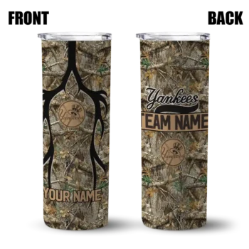 customized new york yankees antler flow camo skinny tumbler fashion forward.webp