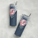 customized new york yankees chevron stripes navy skinny tumbler best selling.webp