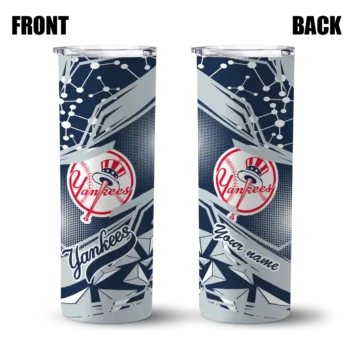 customized new york yankees helmet clash navy skinny tumbler fashion forward.webp