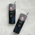 customized new york yankees hexagon honeycomb navy black skinny tumbler best selling.webp