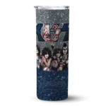 customized new york yankees kiss band gray skinny tumbler best selling.webp
