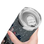 customized new york yankees kiss band gray skinny tumbler best selling.webp