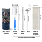 customized new york yankees kiss band gray skinny tumbler best selling.webp