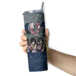 customized new york yankees kiss band gray skinny tumbler best selling.webp