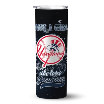 customized new york yankees rose romance navy black skinny tumbler best selling.webp