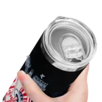 customized new york yankees rose romance navy black skinny tumbler best selling.webp