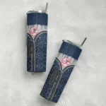 customized new york yankees sparkle drip navy skinny tumbler best selling.webp