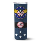 customized new york yankees star cluster navy skinny tumbler best selling.webp