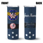 customized new york yankees star cluster navy skinny tumbler best selling.webp