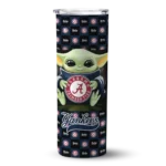 customized new york yankees yoda cozy navy black skinny tumbler best selling.webp