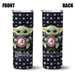 customized new york yankees yoda cozy navy black skinny tumbler best selling.webp