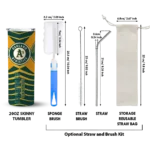 customized oakland athletics camo texture green skinny tumbler best selling.webp
