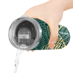 customized oakland athletics monogram burst green white skinny tumbler best selling.webp