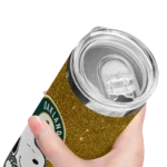 customized oakland athletics snoopy attitude green skinny tumbler best selling.webp