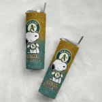 customized oakland athletics snoopy attitude green skinny tumbler best selling.webp