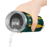 customized oakland athletics stacked diamond green skinny tumbler best selling.webp